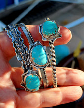 Load image into Gallery viewer, The Off-Center and Center Cuff Stack - Sweet Blue No. 8 Turquose