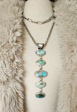 Load image into Gallery viewer, Persian Turquoise - The Five Stone Drop Pendant