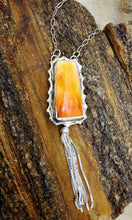 Load image into Gallery viewer, Pendant and Silver Tassel Necklace