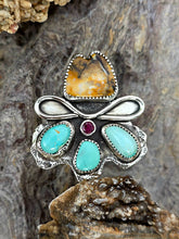 Load image into Gallery viewer, ©️ The RelicSun Cowgirl Hats with Rays of Turquoise -Rings