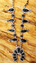 Load image into Gallery viewer, Black Onyx Squashblossom Necklace