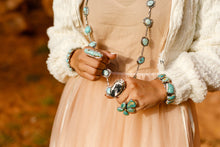 Load image into Gallery viewer, White Buffalo with Purple Garnet Ring v2