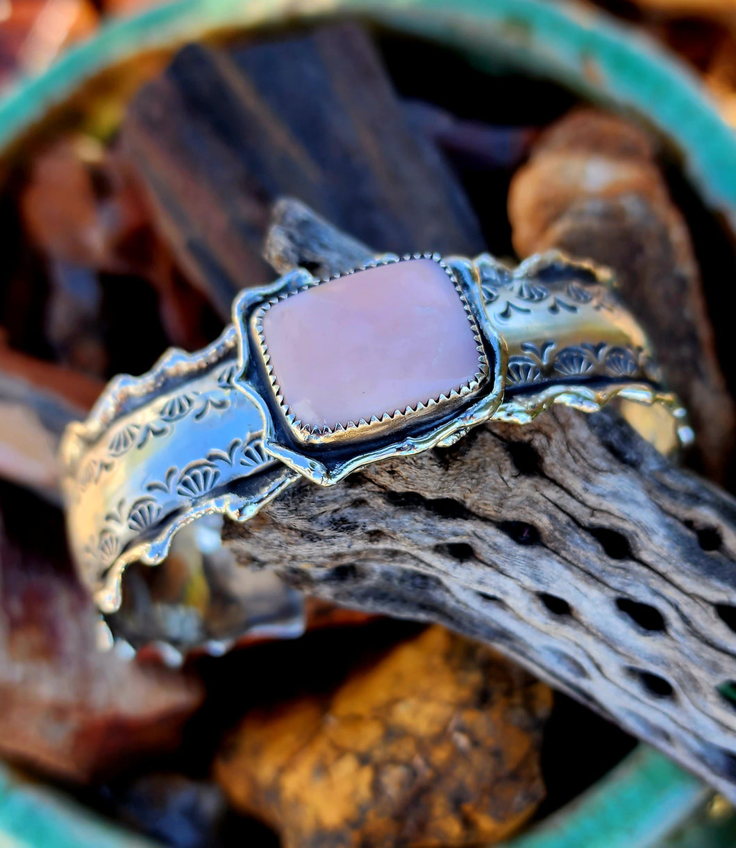 Pink Opal Ruffle Cuff