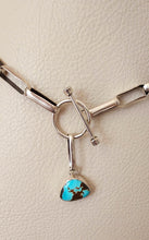 Load image into Gallery viewer, Sierra Nevada Turquoise and Toggle n&#39; Garnet Bar Chain Necklace
