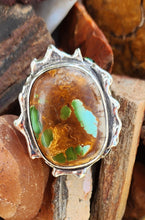 Load image into Gallery viewer, Elevated Royston Turquoise and Peridot Ring
