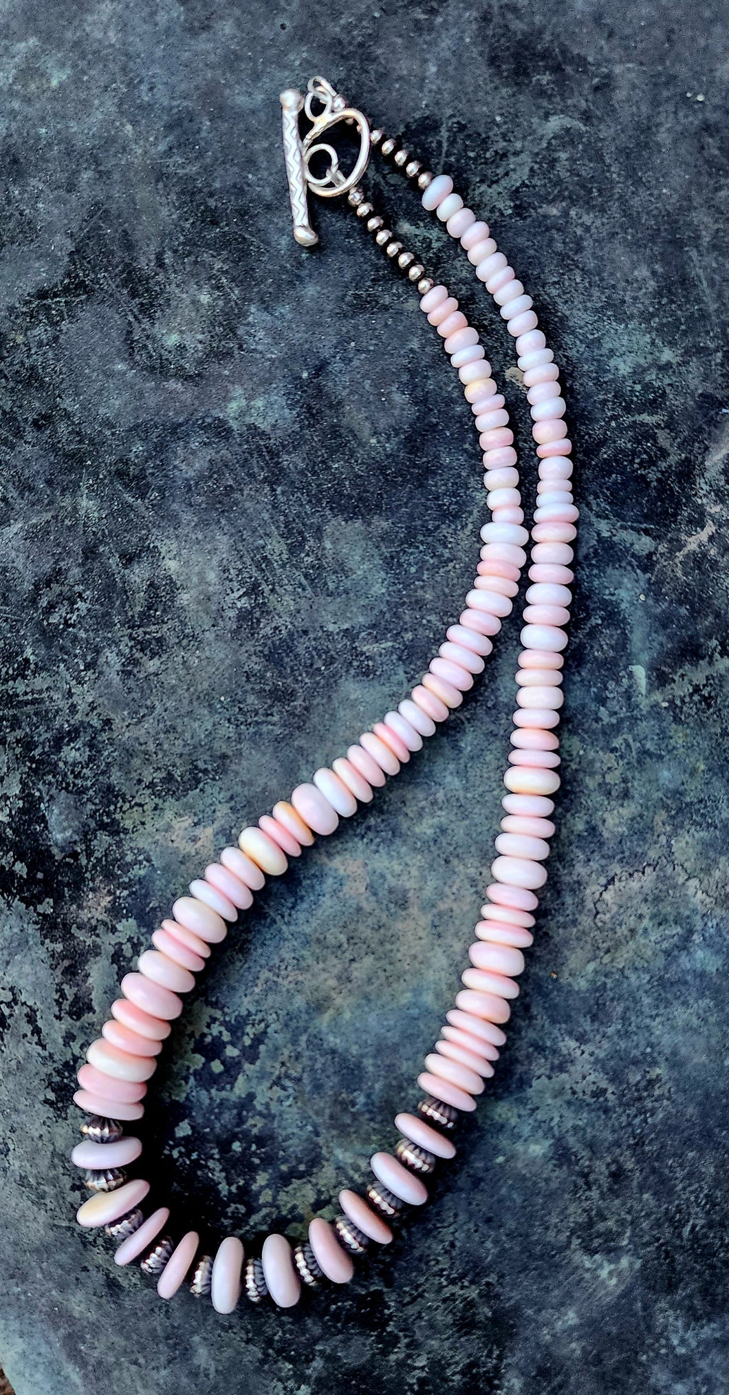 Pink Caribbean Conch Shell Bead Necklace