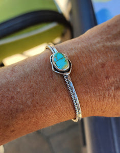 The Off-Center and Center Cuff Stack -Sonoran Gold Turquoise