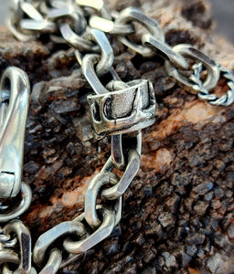 Sterling Silver Bracelet with Antler Bead