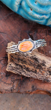 Load image into Gallery viewer, The Off-Center and Center Cuff Stack- Orange Spiny Oyster
