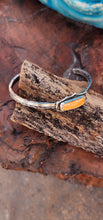 Load image into Gallery viewer, The Off-Center and Center Cuff Stack- Orange Spiny Oyster
