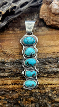 Load image into Gallery viewer, Kingman Turquoise - Stacked Pebble Pendant
