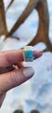 Load image into Gallery viewer, Silver Nugget and Turquoise Ring
