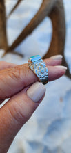 Load image into Gallery viewer, Silver Nugget and Turquoise Ring
