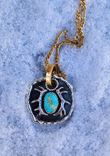 Load image into Gallery viewer, Turquoise and Antler Coin Pendant
