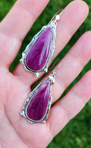 Pretty Purple Spiny Shell Earrings