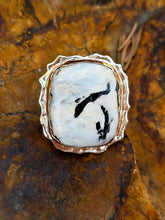 Load image into Gallery viewer, White Buffalo and Golden Bronze Ring
