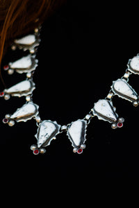 White Buffalo and Garnet Set