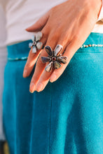 Load image into Gallery viewer, Australian Boulder Opal and Garnet Flower Ring
