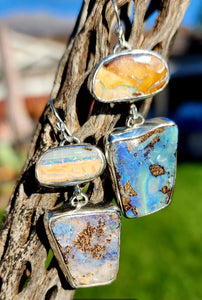 Australian Boulder Opal Earrings