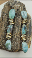 Load and play video in Gallery viewer, Triple-Drop Peruvian Opal Earrings
