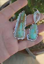 Load and play video in Gallery viewer, No. 8 Turquoise and Golden Rutilated Quartz Earrings
