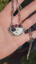 Load and play video in Gallery viewer, White Buffalo and Red Garnet Pendant Necklace
