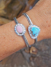 Load and play video in Gallery viewer, The Off-Center and Center Cuff Stack - pink Conch Shell
