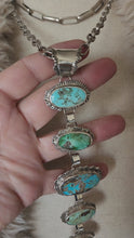 Load and play video in Gallery viewer, Persian Turquoise - The Five Stone Drop Pendant
