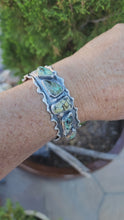 Load and play video in Gallery viewer, Snowville Variscite 5-stone Ruffle Cuff
