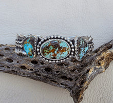 Load image into Gallery viewer, Sierra Nevada Boulder Turquoise Ruffle Cuff
