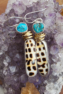 "For the Love of Animal Print" Shell Earrings and Necklace