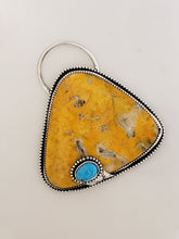 Load image into Gallery viewer, Statement Pendant with Bumble Bee Jasper and Turquoise
