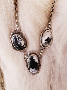 Triple White Buffalo Necklace