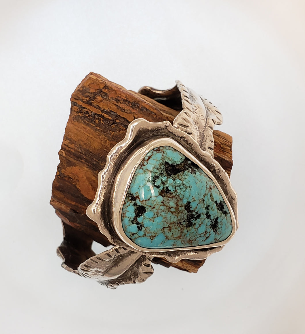 Large Kingman Nugget Cabachon Turquoise Cuff