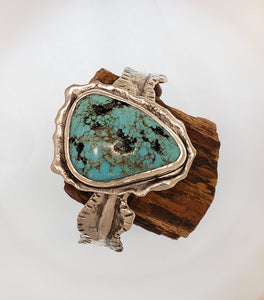 Large Kingman Nugget Cabachon Turquoise Cuff