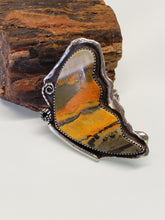 Load image into Gallery viewer, Bumble Bee Jasper Butterfly Ring
