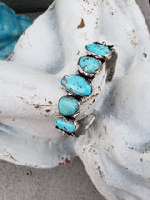 Load image into Gallery viewer, 5 Baby-blue RoystonTurquoise Organic Cuff
