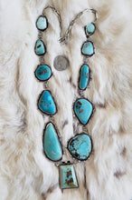 Load image into Gallery viewer, The Eleven-Stone Bisbee and Kingman Turquoise Lariat
