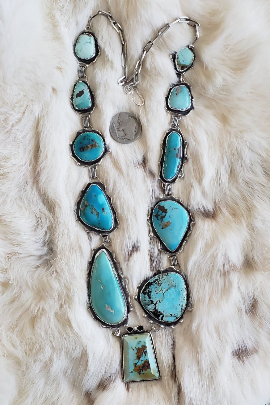 The Eleven-Stone Bisbee and Kingman Turquoise Lariat