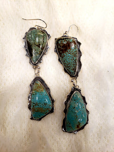 Double No. 8 Turquoise Earrings v2