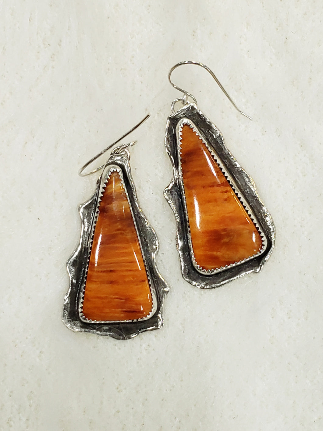 Orange Spiny Oyster Earrings