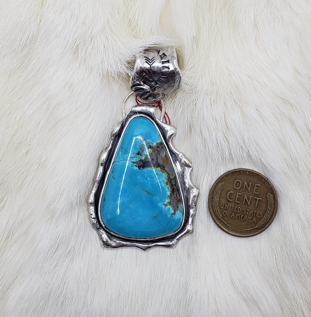 Creamy Blue Royston Turquoise Pendant