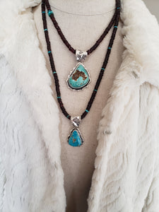 Genuine Garnet and Turquoise Necklace