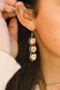 Triple Animal-Print Shell Earrings