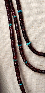 Genuine Garnet and Turquoise Necklace