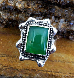 Chrysoprase Gem Ring