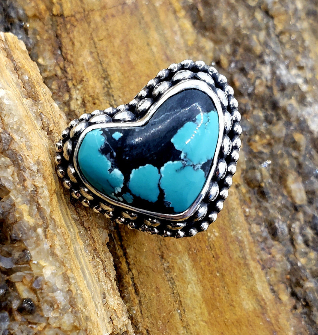 Kingman Turquoise Heart Ring