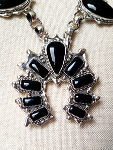 Black Onyx Squashblossom Necklace