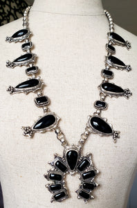 Black Onyx Squashblossom Necklace