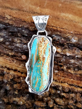 Load image into Gallery viewer, Royston Turquoise Vertical Bar Pendant
